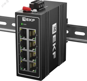 Промышленный неуправляемый коммутатор U-8T, 8 портов 10/100Base-T(X) RJ45, монтаж на динрейку TSX EKF EKF
