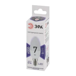 Лампа светодиодная LED 7Вт Е14 6000К smd B35-7W-860-E14 | Б0031400 | ЭРА Эра
