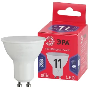 Лампа светодиодная ECO LED MR16-11W-865-GU10 R (диод софит 11Вт холодн. GU10) (10/100/4800) Эра Б0045346 Эра