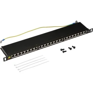 Патч-панель Lanmaster LAN-PPC24S6A 19" 0.5U 24xRJ45 кат.6A STP LANMASTER