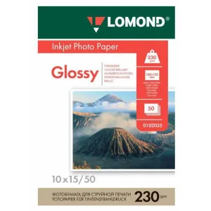 Фотобумага Lomond 0102035 10x15/230г/м2/50л./белый глянцевое для струйной печати Lomond
