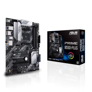 Материнская плата ASUS PRIME B550-PLUS, AM4, AMD B550, 4xDDR4, 6xSATA, 2xM.2, 1xPCIe 4.0 x16, DisplayPort, HDMI, 1x1Gb LAN, USB Type-C, 5x3.5 мм, 7.1, ATX ASUS