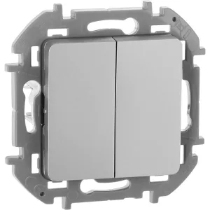 Выключатель 2-кл. 1п 1мод. СП Inspiria 10А IP20 250В 10AX механизм алюм. IEK 673622 Legrand (группа IEK)