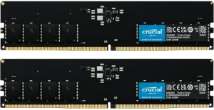 Оперативная память Crucial by Micron DDR5-5600 64GB Kit (2x32GB) UDIMM CL46 Black 1.1V, 1 Year Warrаnty Crucial