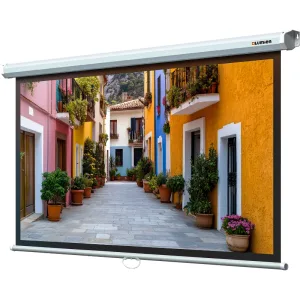 Настенный экран Lumien Eco Picture 127х200 см (рабочая область 121х194 см) Matte White восьмигранный корпус, возможность потолочн./настенного крепления, уровень в комплекте, 16:10 (треугольная упаковка) Lumien