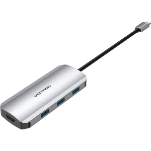 Мультифункциональный хаб Vention USB Type C 7 в 1 Мультифункциональный хаб Vention USB Type-C M/3 x USB 3.0 F+HDMI F+USB Type-C F+SD F+TF F (TOJHB) Vention