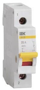 Выключатель нагрузки ВН-32 20А/1П MNV10-1-020 IEK