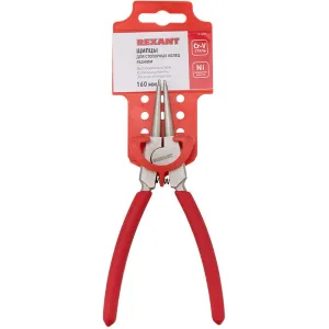 Щипцы для стопорных колец Rexant загнутый сжим 160 мм, обливные рукоятки Rexant