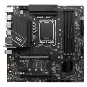 Материнская плата MSI PRO B760M-A WIFI DDR4, LGA1700, Intel B760, 4xDDR4, 4xSATA, 2xM.2, 2xPCIe x16, 1xPCIe x1, DisplayPort, HDMI, 1x2.5Gb LAN, 3x3.5 мм, 7.1, microATX MSI