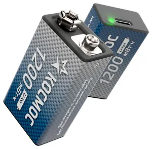 Аккумулятор крона Li-ion 9В 1200мАч (блист.1шт) КОСМОС KOCLi9V1200mAh1BL Космос