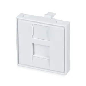 Вставка Cabeus FP-45-1M 1х keystone, 45х45 мм (ВхШ), плоская, шторки, белый Cabeus