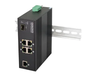 Промышленный PoE коммутатор Fast Ethernet OSNOVO SW-40501/IC Промышленный PoE коммутатор Fast Ethernet на 6 портов. Порты: 4 x FE (10/100Base-T) с PoE (до 30W) + 1 x FE (10/100Base-T) + 1 x FE SFP (100Base-X). Вход для резервного питания. Вст OSNOVO