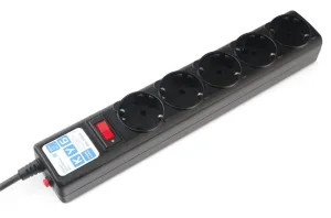 Сетевой фильтр Powercube SPG5-10M 10 м, 5 розеток, черный, коробка Power Cube