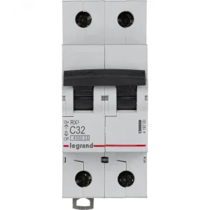 Выключатель автоматический модульный 2п C 32А 4.5кА RX3 Leg 419700 Legrand