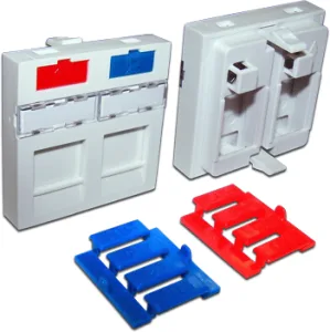 Вставка 45x45 на 2 кейстоуна LAN-SIP-24M-WH LANMASTER