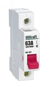Выключатель-разъединитель 1п 63А ВН-102 17003DEK DEKraft