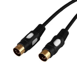 Шнур DIN 5 Pin - DIN 5 Pin, 1,5м (GOLD) 17-2522 Rexant