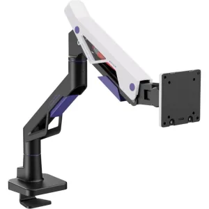 Кронштейн для мониторов Ultramounts UM741BW черный/белый 24"-57" макс.30кг крепление к столешнице поворот и наклон Ultramounts
