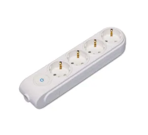 Колодка удлинителя 4-м с заземл. защ. шторки с выкл. N4310000 Makel