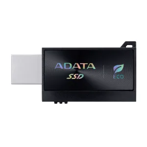 Внешний SSD ADATA SC730, 1TB, USB 3.2 Gen 2 Type-A/Type-C, R/W 600/600, черный ADATA