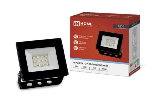 Прожектор светодиодный СДО-7 20Вт 6500К IP65 1800лм 230В черн. 4690612034614 IN HOME