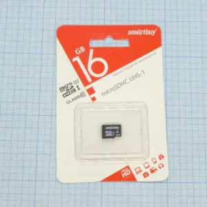 Карта памяти MicroSDHC 16GB 10 класс SmartBuy