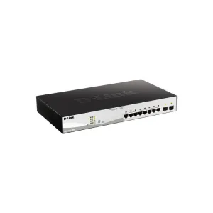Коммутатор D-Link DGS-1210-10MP/F3A, 8×1 Гбит/с + 2×1 Гбит/с SFP, управляемый D-Link