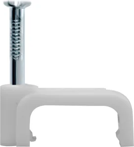 Скоба крепежная прямая с гвоздем d4мм NCS-04-50 пластик. (уп.50шт) 71079 Navigator