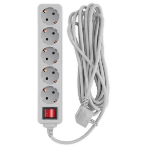 Сетевой фильтр PC Pet AP01006-5-GR 5 м, 5 розеток, серый PC PET