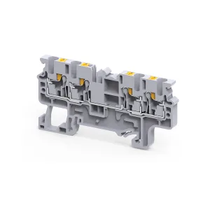 Клемма с 4 конт. push-in 2,5 кв.мм OptiClip СP-2,5-QUATTRO-(0,2-2,5)-I-серый 331846 КЭАЗ