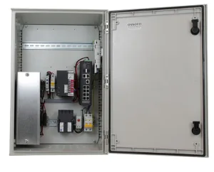 Уличный коммутатор OSNOVO OSP-46TB1(SW-80822/ILR) Уличный управляемый (L2+) коммутатор на 10 портов с термостабилизацией и резервным питанием на базе уличной станции OSNOVO OSP-46TB1. Порты: 8 x GE (10/100/1000Base-T) с OSNOVO
