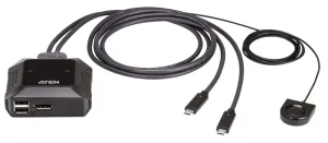 Переключатель ATEN 2-Port USB-C 4K DisplayPort Cable KVM Switch ATEN