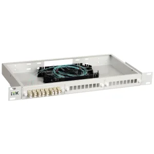 1U кросс укомплектованный: LC (duplex) 24шт;  (OM3) ITK FOBX24-1U-24LCUD03 ITK