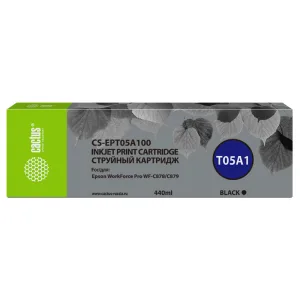 Картридж струйный Cactus CS-EPT05A100 (T05A1) черный (440 мл) для Epson WorkForce Pro WF-C878/C879 Cactus
