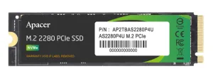 Накопитель SSD Apacer AS2280P4U, 512Gb, PCIe 3.0 x4, M.2 2280, NVMe, R/W 3500/2300 Apacer