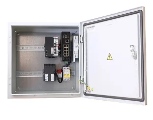Уличный коммутатор OSNOVO OS-44T1(SW-60812/I) Уличный коммутатор с термостабилизацией на базе уличной станции OSNOVO OS-44T1. Порты: 6 x FE (10/100Base-T) с PoE (до 30W) + 2 x FE (10/100Base-T) с PoE (до 60W) + 1 x GE ( OSNOVO