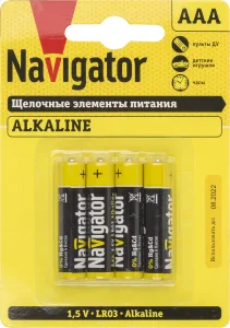 Батарейка NBT-NPE-LR03-BP4 20694 Navigator