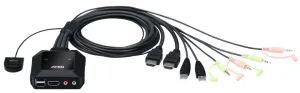 Переключатель ATEN 2-Port USB 4K HDMI Cable KVM Switch ATEN