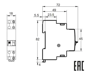 Реле бистабильное BIR-16/10-AC230/DC110V Reletek