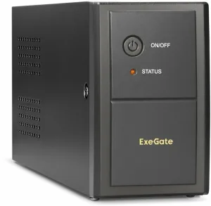 Источник бесперебойного питания ExeGate Power Back BNB-850.LED.AVR.EURO.RJ / 850 ВА / 480 Вт / 2 x CEE 7 (евророзетка) Exegate