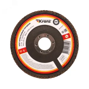 Круг лепестковый торцевой, P120, 125х22,2мм KR-90-0017 Kranz