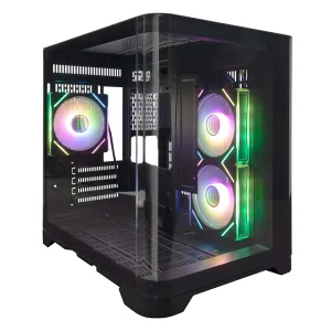 корпус 1STPLAYER UVIEW UV5 ARGB Black / mATX / 3x120mm ARGB fans / UV5-BK-2FC7R-1FC7 1STPLAYER
