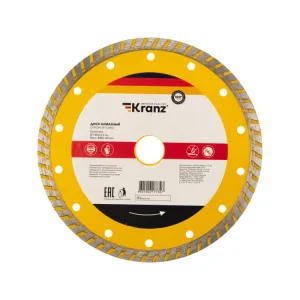 Диск алмазный отрезной Turbo 180x22.2x2.4x10 мм KRANZ KR-90-0123 Kranz