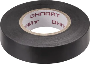 Изолента ПВХ 15мм (рул.20м) 71 677 OIT-B15-20/BL черн. 71677 Онлайт