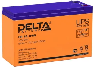 АКБ Delta Аккумуляторная батарея для ИБП HR 12-34 W (12V / 9Ah) (4614010630004) HR 12-34W Delta Battery