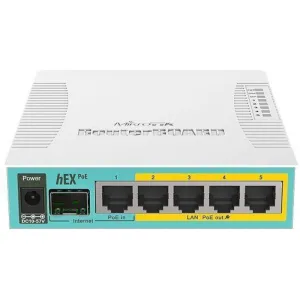 Маршрутизатор MikroTik RB960PGS hEX PoE, 5×1 Гбит/с + 1×1 Гбит/с SFP, управляемый MikroTik