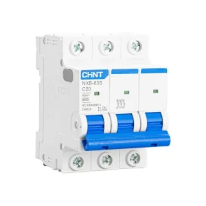 Выключатель автоматический модульный 3п C 20А 4.5кА NXB-63S CHINT 296828 CHINT