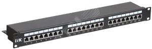 Патч-панель 1 юнит кат.5Е STP 24 порта (IDC Dual) PP24-1UC5ES-D05 IEK