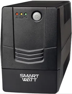 Источник бесперебойного питания SMARTWATT ИБП линейно-интерактивный, 1050/600 ВА/Вт, напольный, LED индикация, розетки Shuko - 2 шт., встр. АКБ 1*9 Ач (3703020390009) SMARTWATT