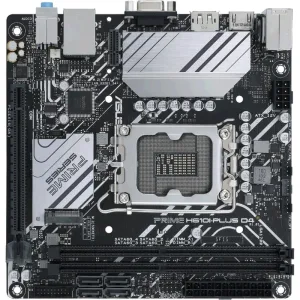 Материнская плата ASUS PRIME H610I-PLUS D4-CSM, LGA1700, Intel H610, 2xDDR4, 4xSATA, 1xM.2, 1xPCIe 4.0 x16, DisplayPort, HDMI, D-Sub, 1x1Gb LAN, 3x3.5 мм, 7.1, mini-ITX ASUS